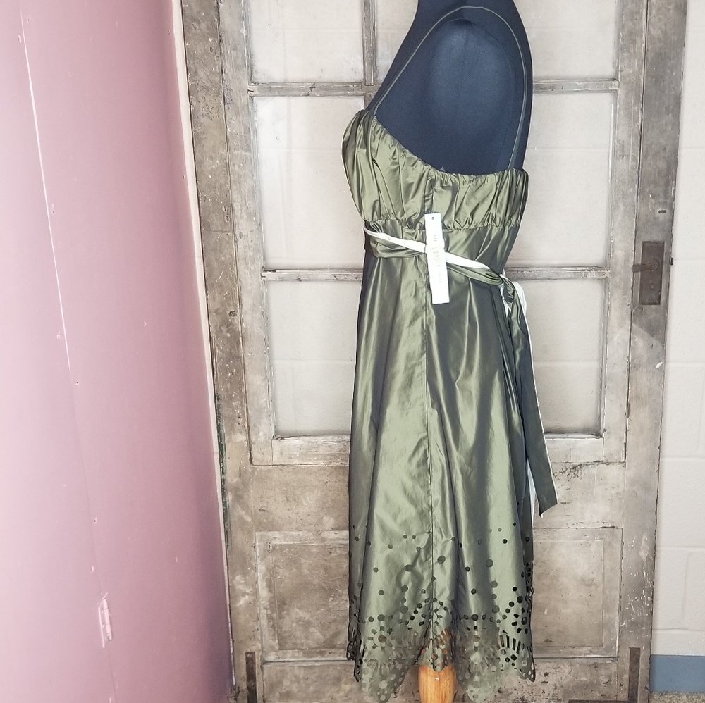 NWT Antonio Melani dress size 6 green olive formal - Picture 2 of 8